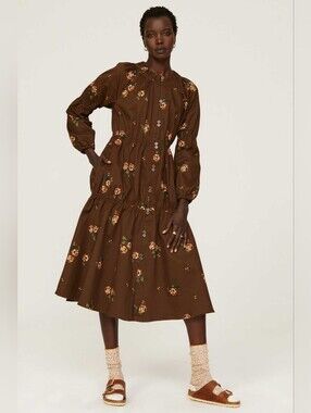 PAMELA LOVE X RTR Floral Tiered Midi Dress S.